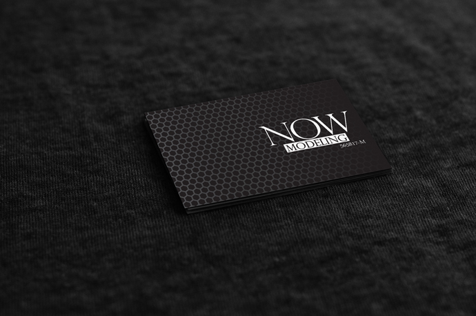 Edgy Classic Name Card Design for Now Modeling