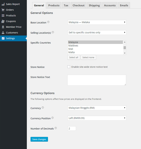 eshop-setting
