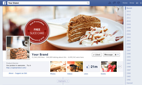 Include your promotion in your cover photo.
