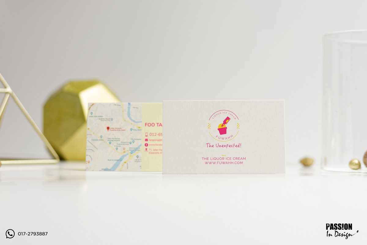 Creative design for ice cream name card.