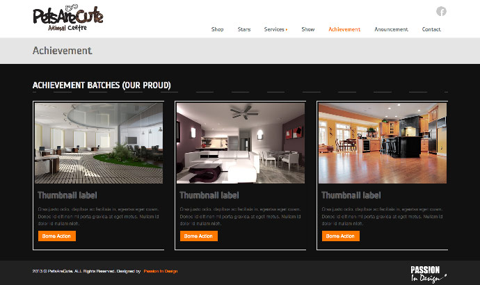 Pets Are Cute Website Design