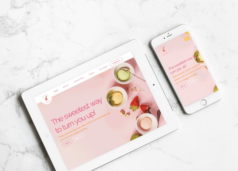 Portfolio Fuwahh Ice Cream - Mobile Optimised Website