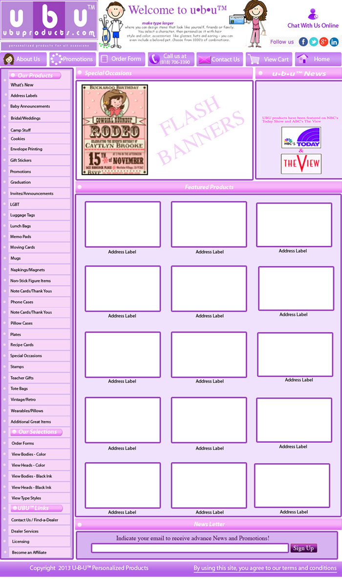 u•b•u™ website design - purple
