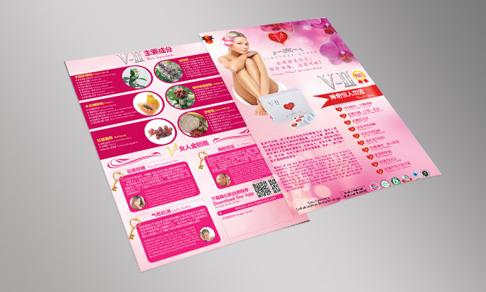 V-II Leaflet Design - Front & Back 产品前后传单设计