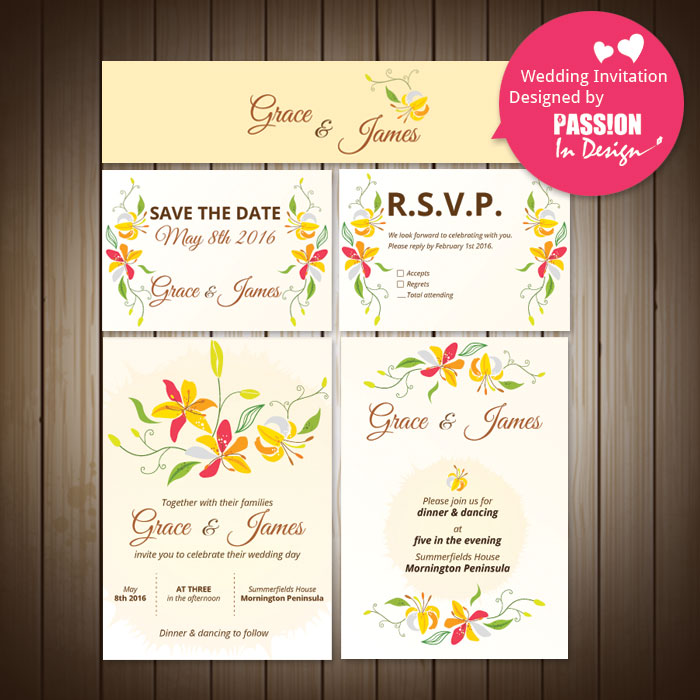 Wedding Invitation Full Set Design 全套婚礼邀请卡设计