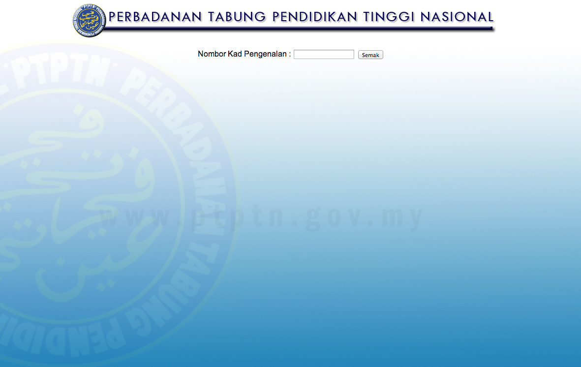 Penyata Baki PTPTN Website