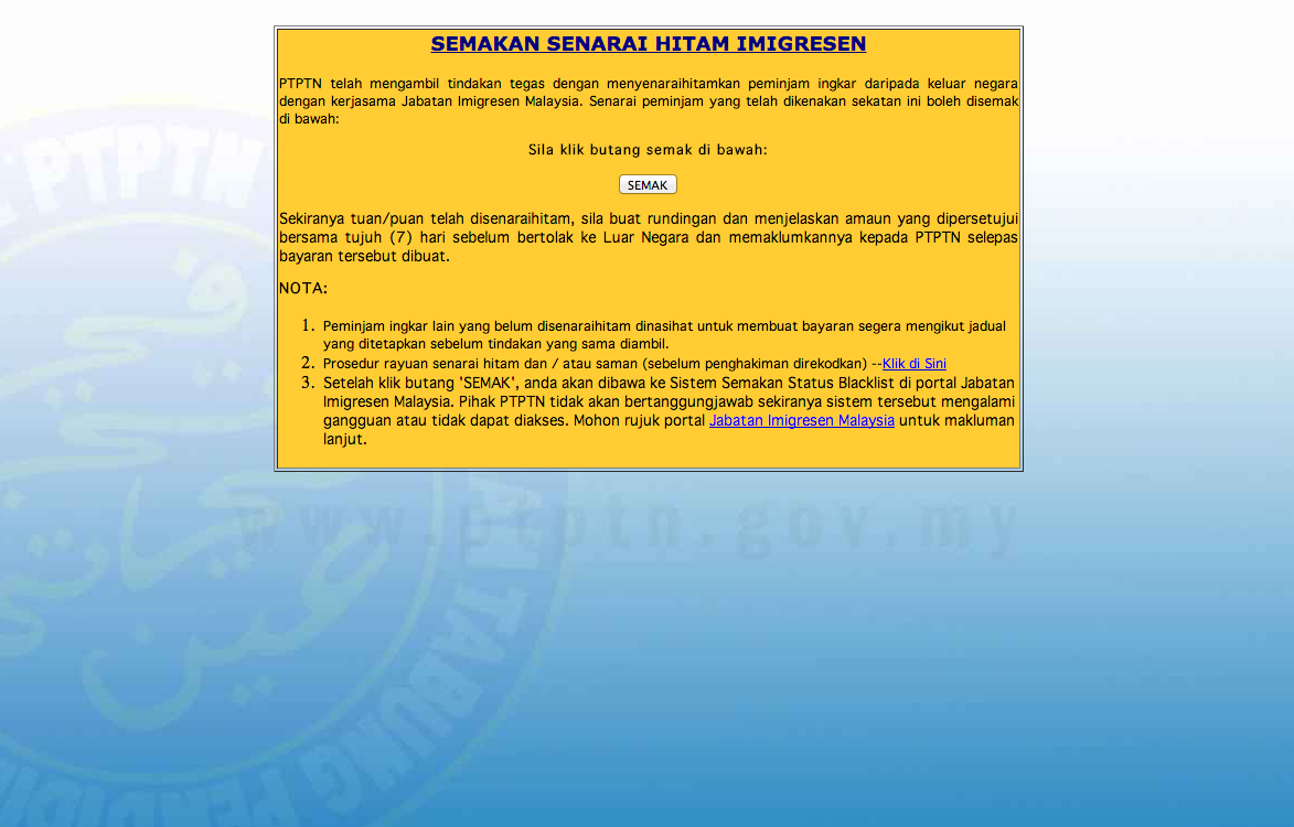 PTPTN Blacklist